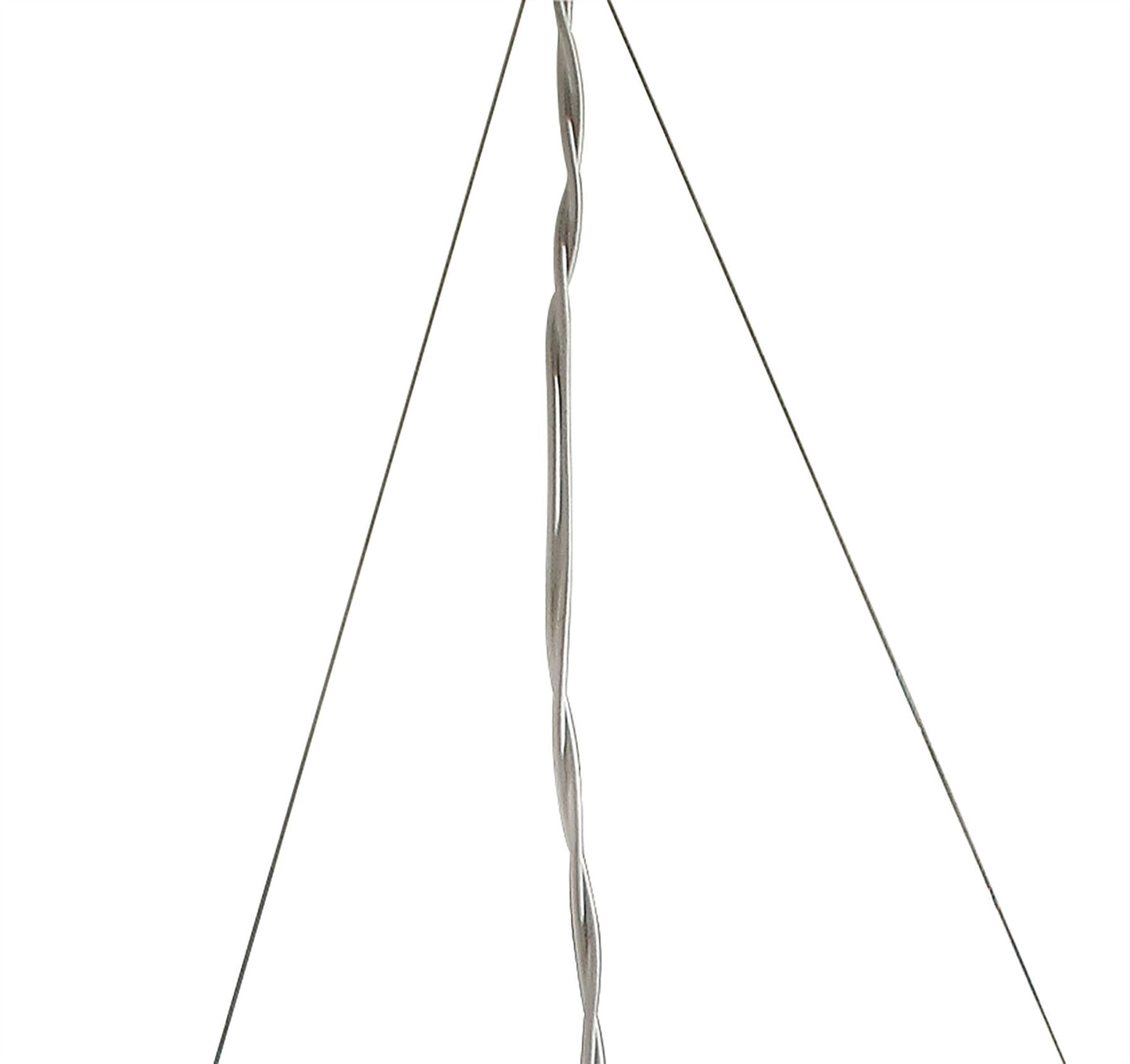 Mantra Lucca Linear Pendant 2 Arm 4 Light E27 Line, Polished Chrome with White Shades & Clear Crystal