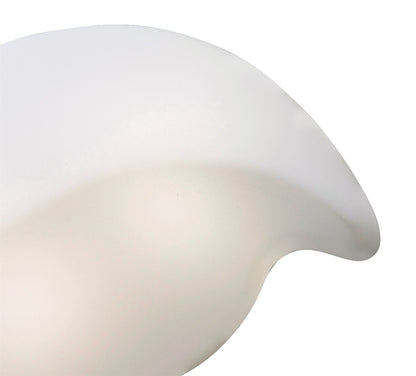 Mantra M3784 Natura Ceiling/Wall 2 Light E27 Small Outdoor IP44, Matt White/Opal White