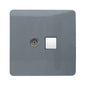 Trendi Modern Glossy Tactile TV Co-axial Socket+RJ45 Cat 5e&Cat 6 PC Ethernet Socket Warm Grey