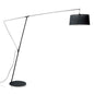 Mantra M4968 Nordica Floor Lamp E27 with Black Shade, Black/Polished Chrome - M4968/WS