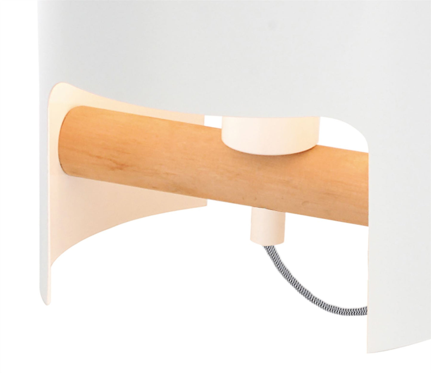 Mantra M5593 Cube Table Lamp Tall 1x40W, White Metal/Wood