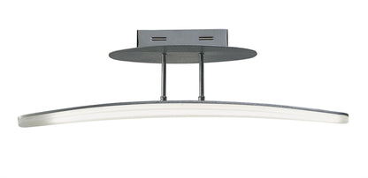 Mantra M4083 Hemisferic Linear Semi Ceiling 20W LED 70cm Bar 3000K, 1800lm, Satin Aluminium/Frosted Acrylic, 3yrs Warranty - M4083 Ceiling