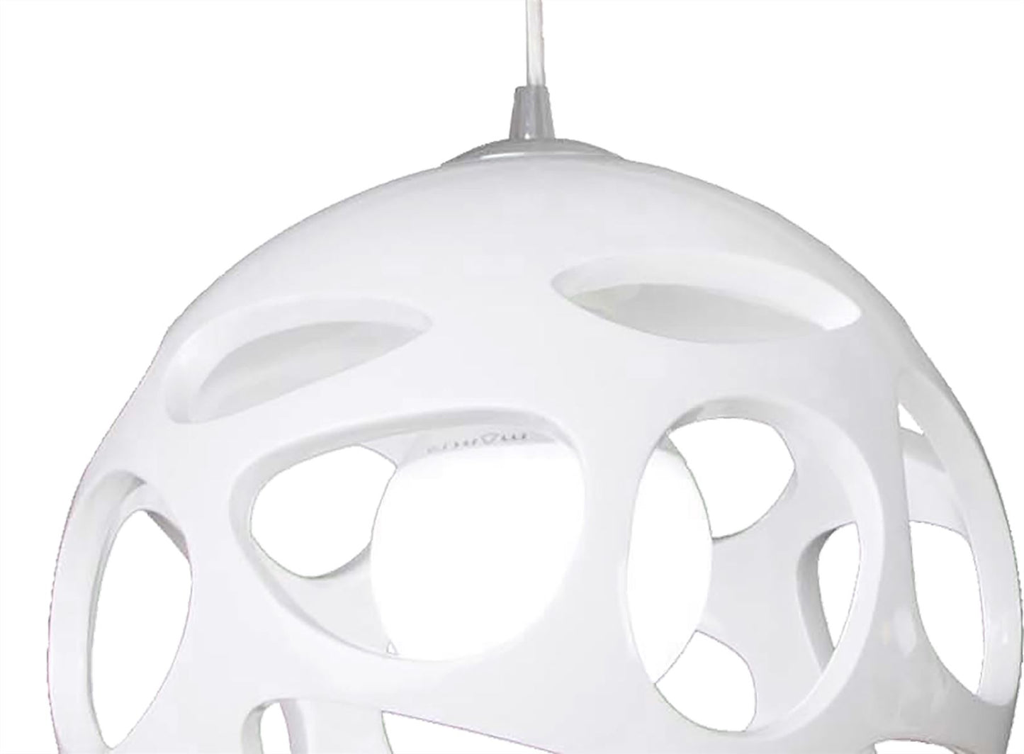 Mantra M5145 Organica Linear Pendant 3 Light E27 Line, Gloss White/Polished Chrome