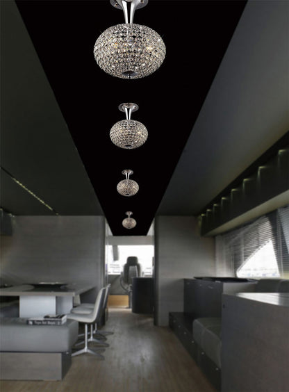 Diyas Vado 28cm Semi Flush 3 Light G9 Polished Chrome/Crystal
