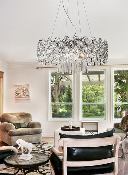 Diyas Kenzie 66cm  16 Light G4 Polished Chrome/Crystal, NOT LED/CFL Compatible Ceiling Pendant Light Fitting