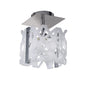Mantra Tokio Square Ceiling 1 Light G9, Gloss White/Polished Chrome