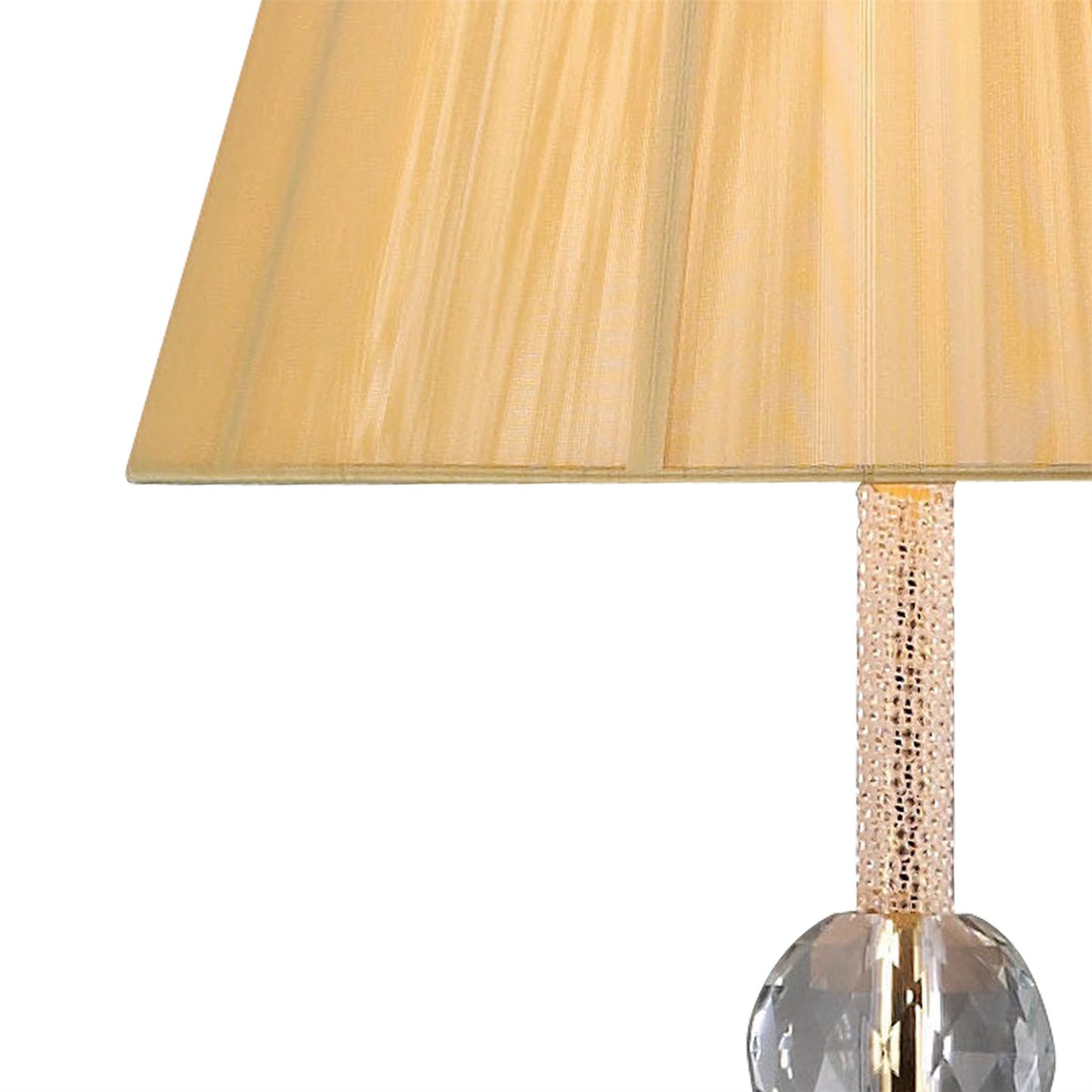 Diyas Elena Floor Lamp WITHOUT SHADE 1 Light E27 Gold/Crystal