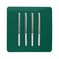 Trendi 4 Gang 2 Way Artistic Modern Glossy 10 Amp Rocker Tactile Light Switch Dark Green