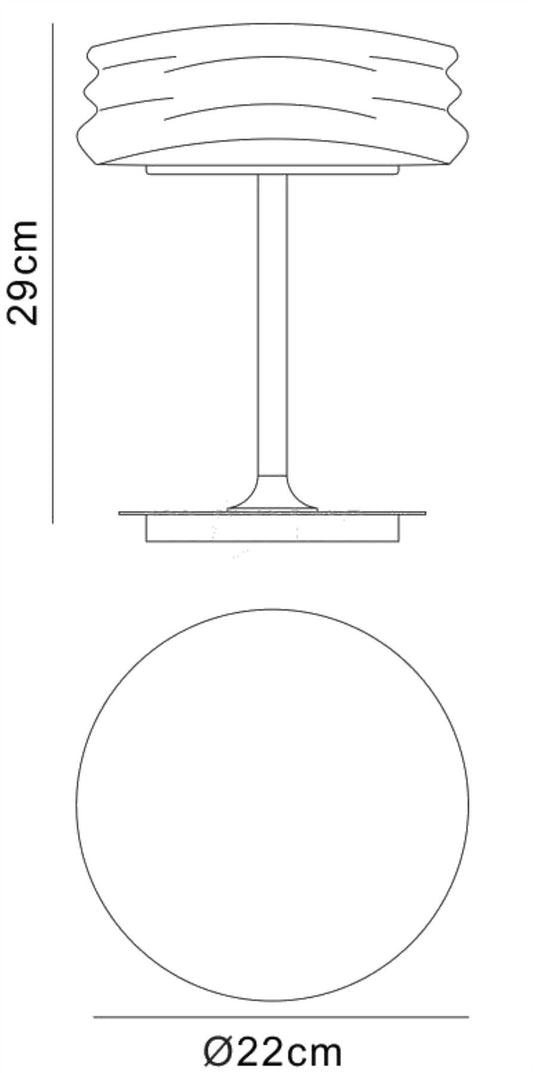 Mantra M3627 Mediterraneo Table Lamp 2 Light GU10 Small, Polished Chrome/Frosted White Glass