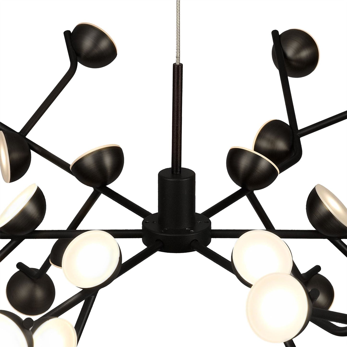 Mantra Adn 36 Light Pendant, Round 74cm, 100W LED, 3000K, 7250lm, Black, 3yrs Warranty