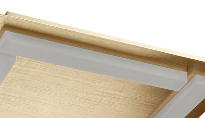 Mantra Fusion Verona Square Ceiling 4 Light 20W LED 3000K, 1800lm, Satin Gold/Frosted Acrylic, 3yrs Warranty