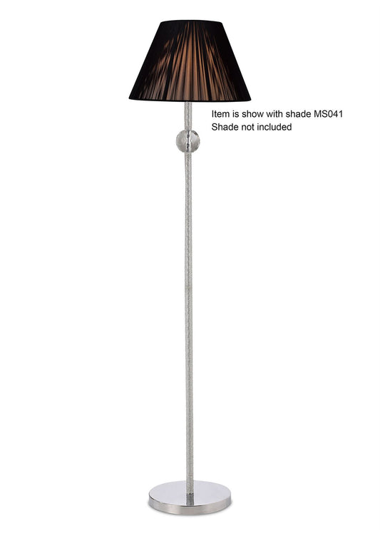 Diyas Elena Floor Lamp WITHOUT SHADE 1 Light E27 Polished Chrome/Crystal
