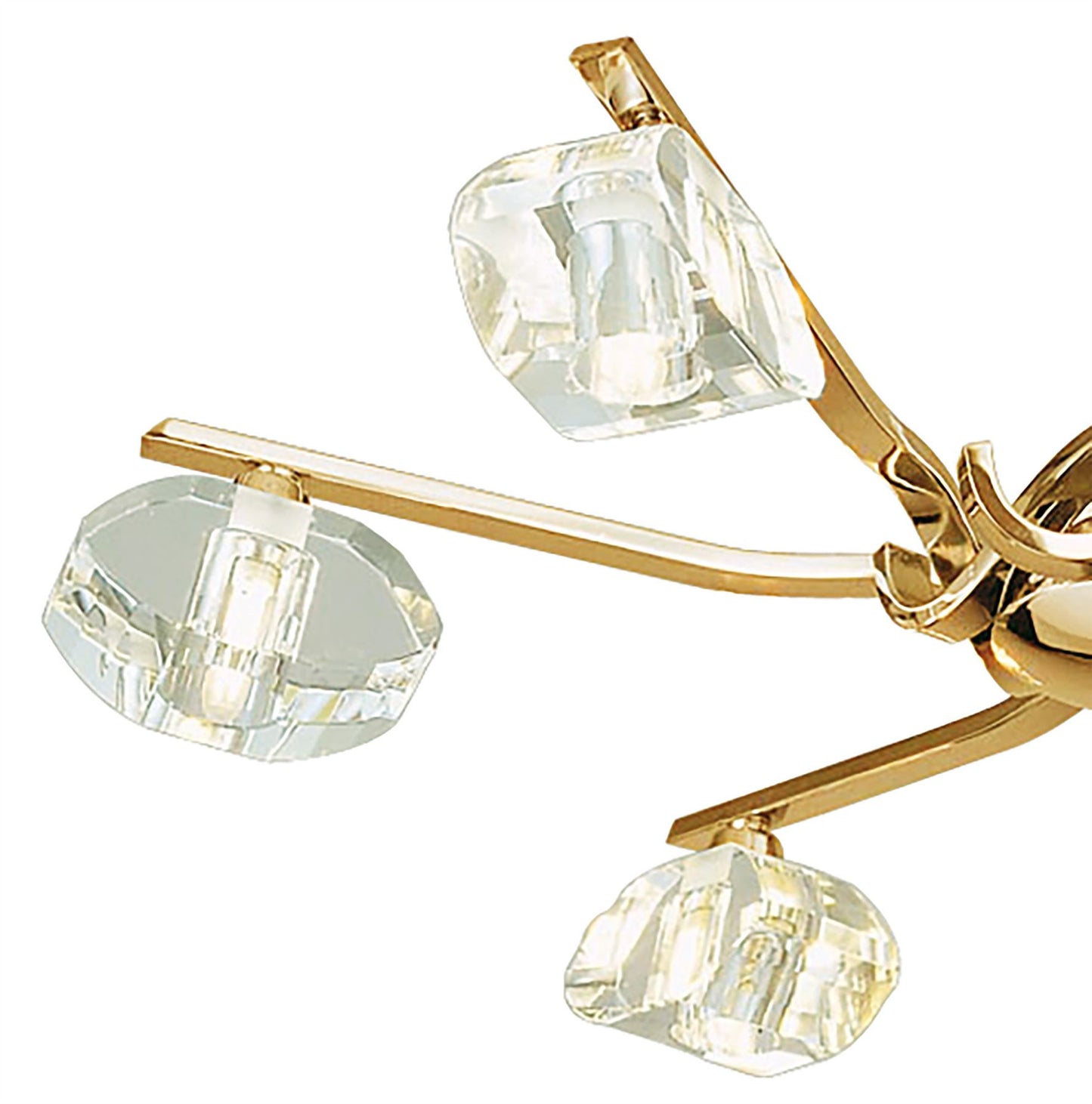 Mantra Alfa 63cm Telescopic Convertible To Semi Flush 6 Light G9, French Gold