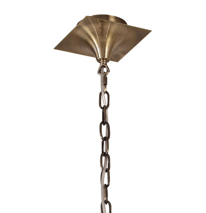 Mantra Akira 54cm Pendant 3 Light E14, Antique Brass with Cream Shades