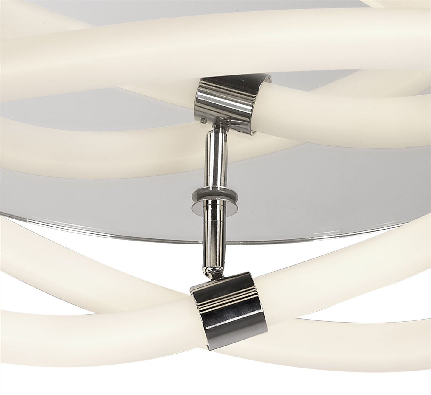 Mantra Infinity II 43cm Ceiling Light, 30W LED, 3000K, 2250lm, IP20, Chrome/White Acrylic/Clear Mirror, 3yrs Warranty