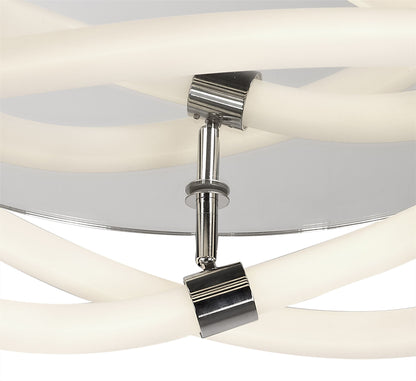 Mantra Infinity II 43cm Ceiling Light, 30W LED, 3000K, 2250lm, IP20, Chrome/White Acrylic/Clear Mirror, 3yrs Warranty