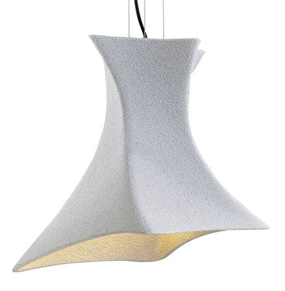 Mantra M5071 Twist Pendant 1 Light E27, Cement Effect/Polished Chrome