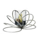 Diyas Home (DH) Oreo Candle Holder 8 Ring Large Polished Chrome/Clear Glass Art