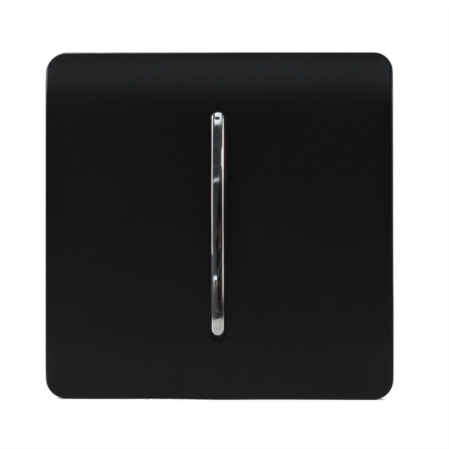 Trendi 1 Gang 2 Way 10 Amp Rocker Light Switch Matt Black Soft Touch