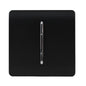 Trendi 1 Gang 2 Way 10 Amp Rocker Light Switch Matt Black Soft Touch