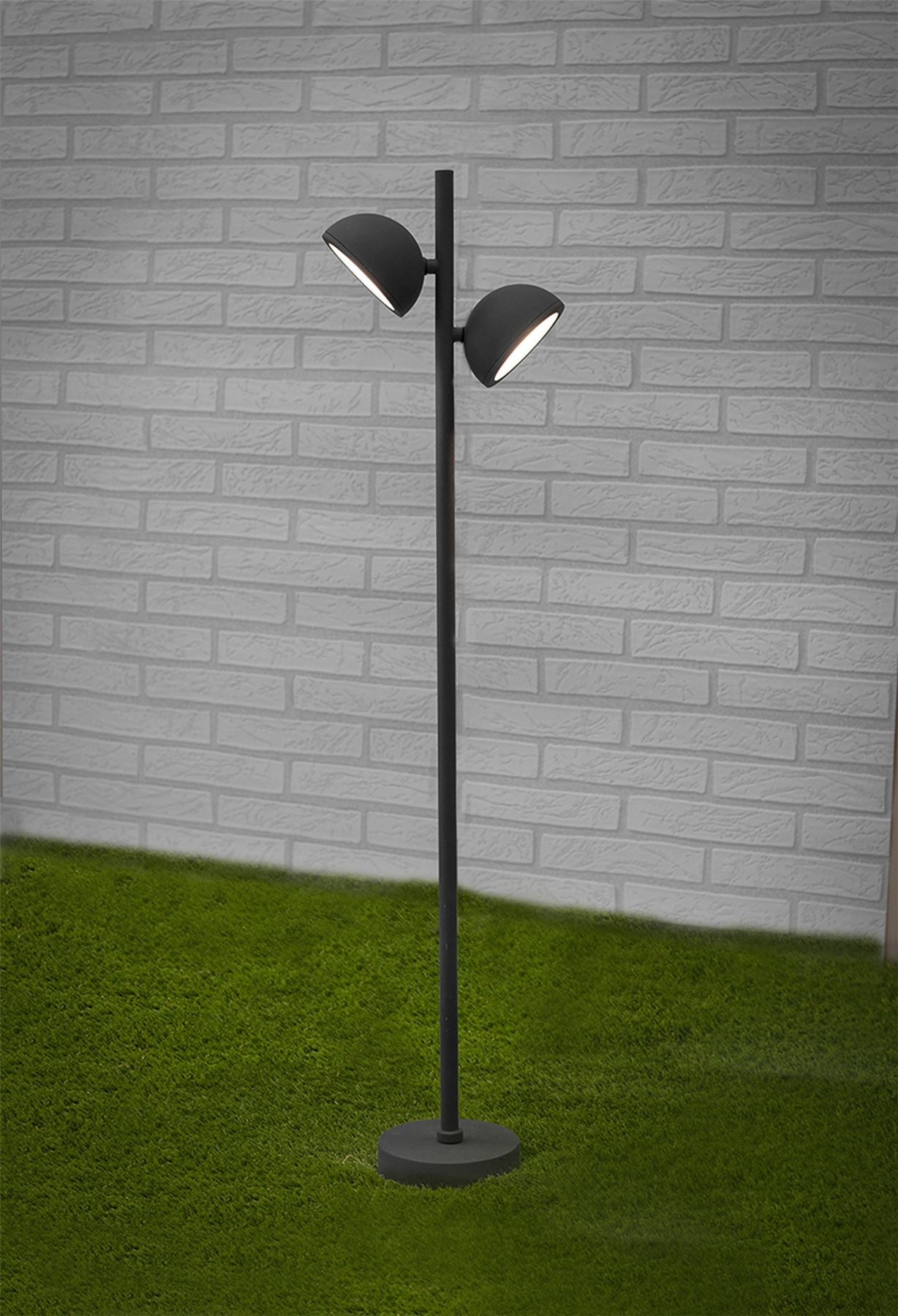 Mantra Everest Tall Post, 2 x GX53 (Max 10W, Not Included), IP65, Anthracite, 2yrs Warranty Exterior