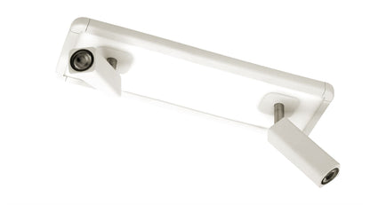 Mantra M5255 Ibiza Ceiling Light, Wall 2 Head with Backlit Light 2x5W+10W LED White, 1500lm, 4000K, 3yrs Warranty