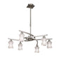Mantra Alaska GU10 64cm Pendant Convertible To Semi Flush 6 Light L1/SGU10, Satin Nickel, CFL Lamps INCLUDED