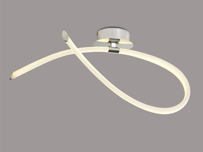 Mantra Armonia Semi Flush Medium Loop, 25W LED, 3000K, 1875lm, Polished Chrome/Frosted Acrylic, 3yrs Warranty Ceiling