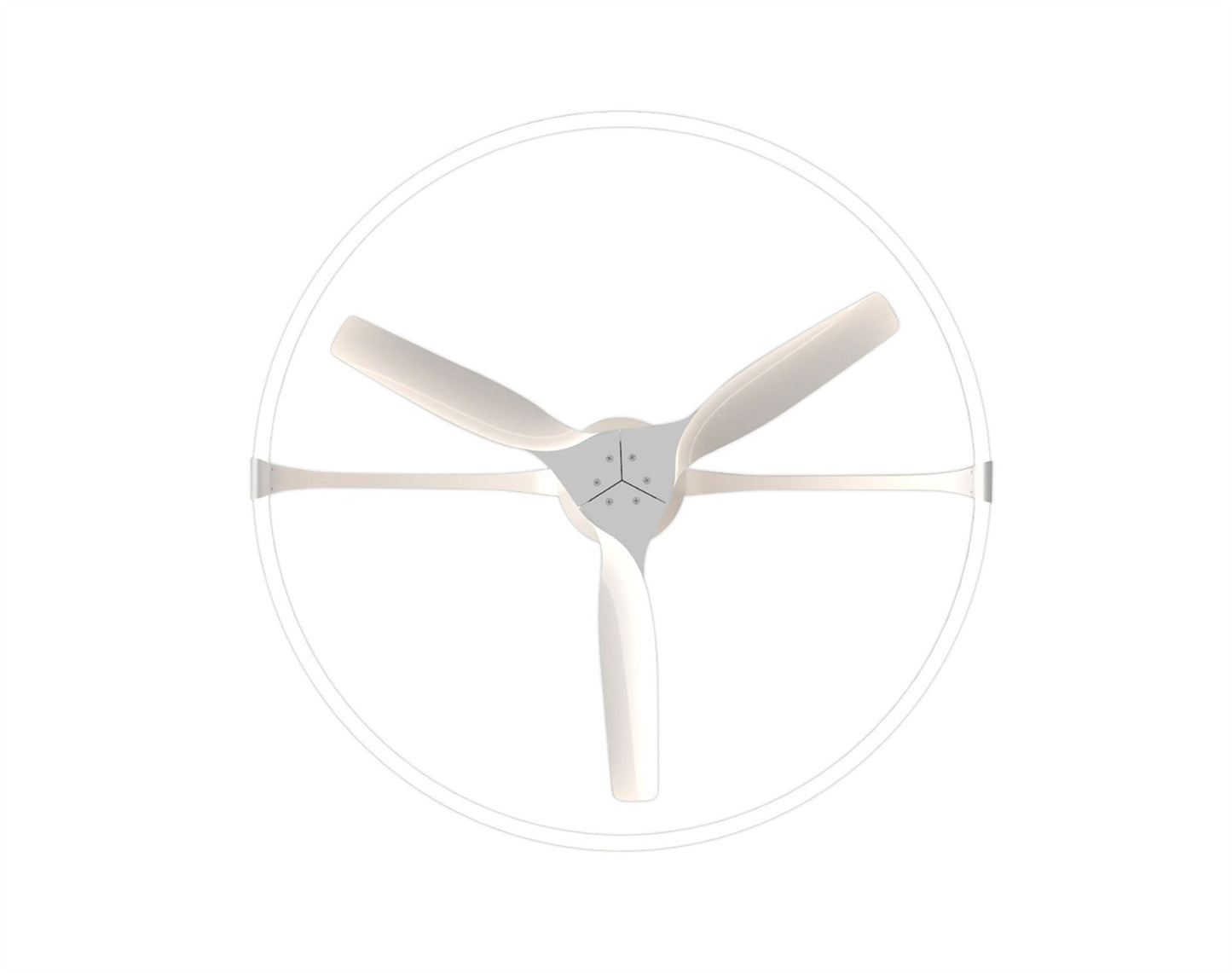 Nepal 105cm 75W LED Dimmable Light With Built-In 35W DC Reversible Fan, White Finish c/w Remote Control, APP & Alexa/Google Voice Control, 7200lm