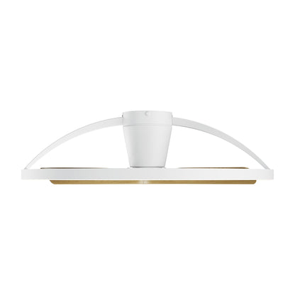 Nepal II Mini 75cm 32W LED Dimmable Light With Built-In 32W DC Reversible Fan, White/Wood Finish c/w Remote Control, 4000lm, 5yrs Warranty