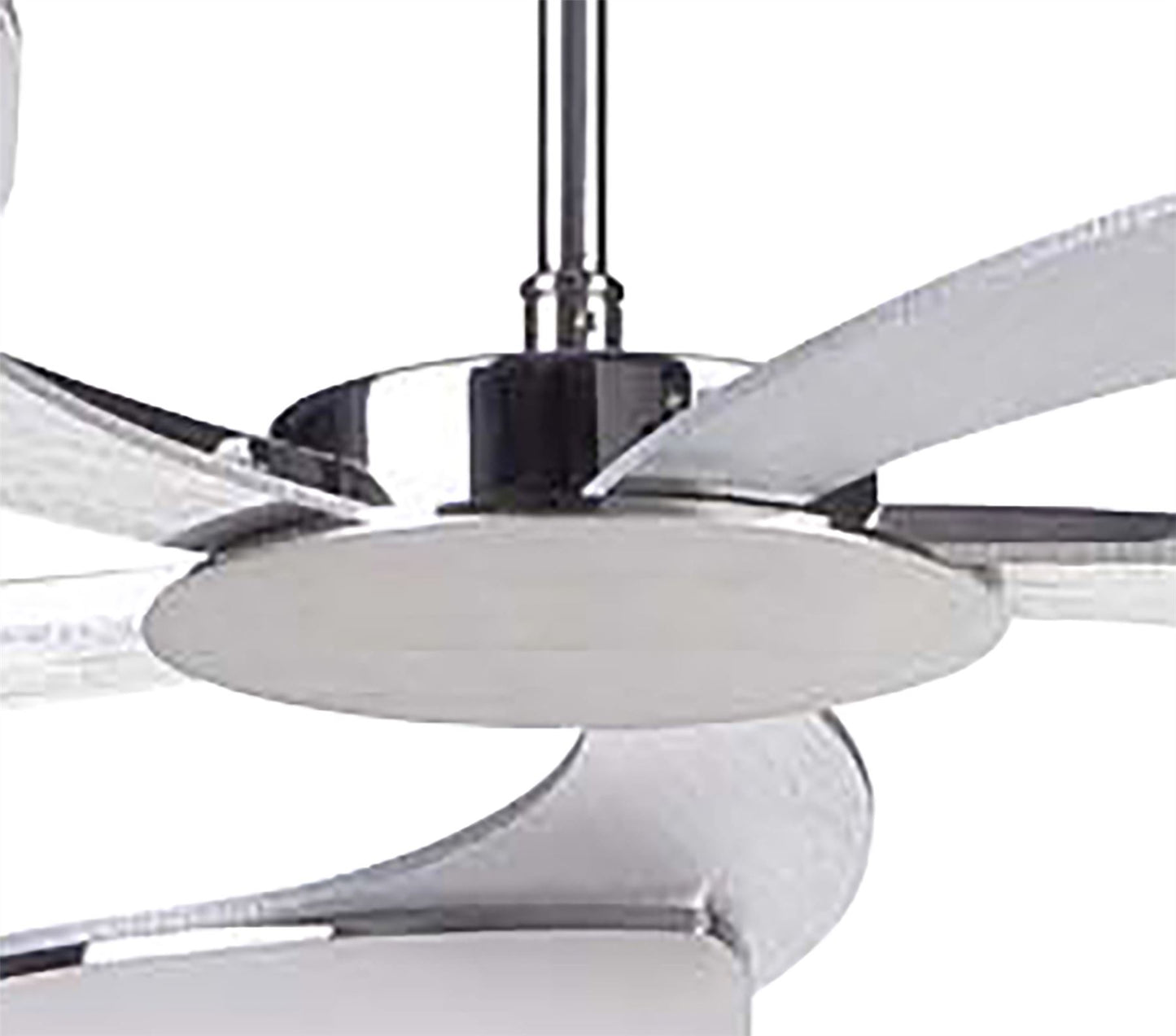 Mantra Fusion Juno 65cm Telescopic 5 Light 30W LED 3000K, 2700lm, Satin Aluminium/Frosted Acrylic/Polished Chrome, 3yrs Warranty