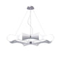 Mantra M1541 Ora Pendant 8 Flat Round Light E27, Gloss White/White Acrylic/Polished Chrome
