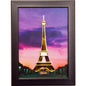 Diyas Home Crystal Wall Art (DH) World Eiffel Tower, Black Frame Amber, Crystal Framed