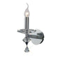 Diyas Renzo Wall Light Switched 1 Light E14 Polished Chrome/Crystal