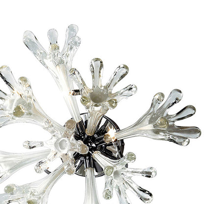 Diyas Love 45cm /Wall Light 6 Light G4 Polished Chrome/White Glass, NOT LED/CFL Compatible Ceiling Light Fitting