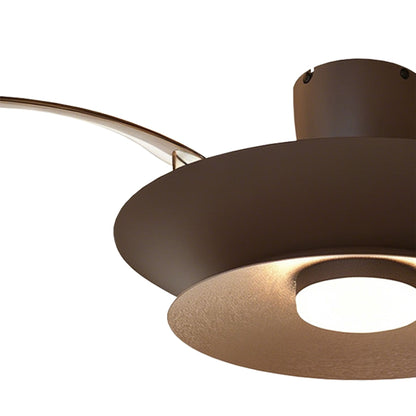 Patagonia 52cm 20W LED Dimmable Ceiling Light With Built-In 30W DC Fan, 3000-5000K Remote Control, 3600lm, Coffee/Brushed Copper, 5yrs Warranty