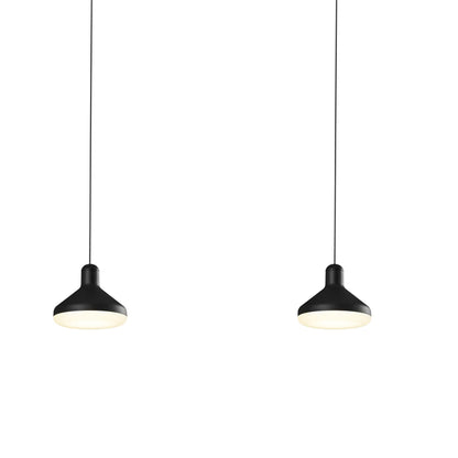 Mantra Fusion Sirio 3 Light Linear Bar Pendant, 24W LED, 3000K, 1770lm, Black, 3yrs Warranty
