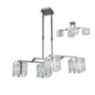 Mantra M1257 Tokio Rectangular Telescopic Semi Flush Convertible 4 Light G9 Line, Gloss White/Polished Chrome