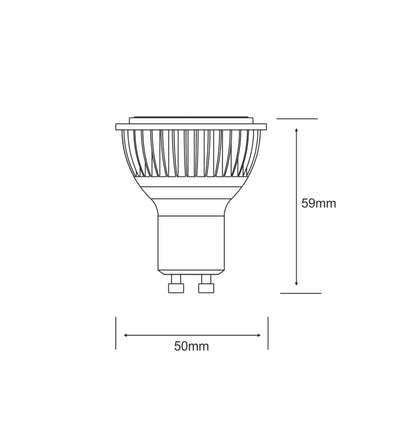 Luxram Truevision LED GU10 Dimmable 7W Natural White 4000K 36° 450lm (Metallic Grey) LED