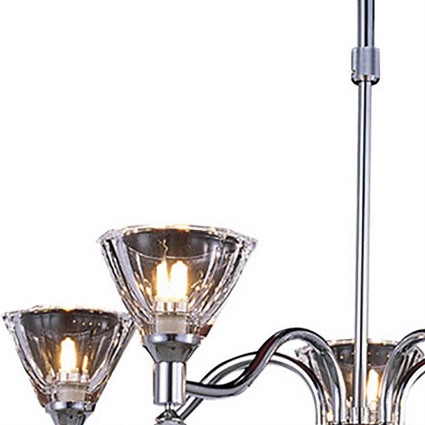 Diyas Neptune 52cm  Round 5 Light G9 Polished Chrome Ceiling Pendant Light Fitting