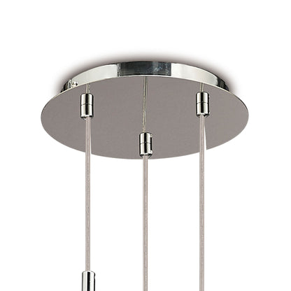 Deco Regina Pendant 3 Light G9 Polished Chrome/Smoke Glass