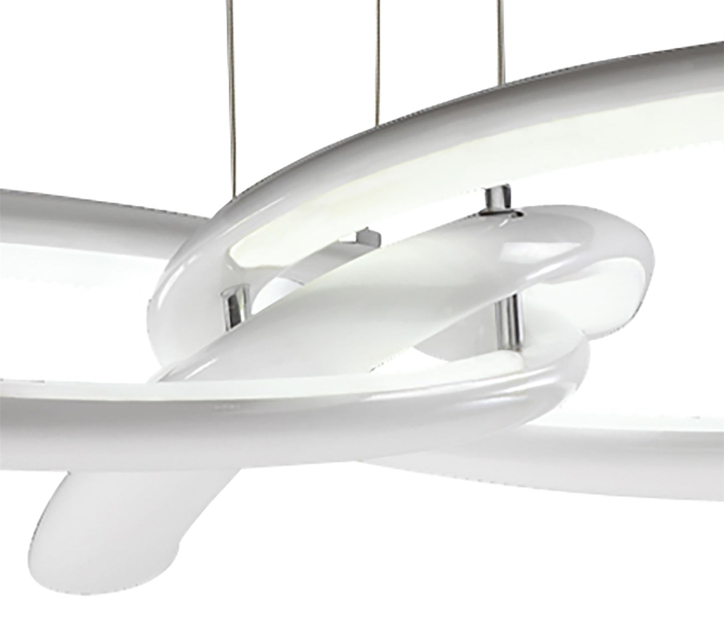 Mantra M3970 Knot Pendant 36W LED 3000K, 3600lm, Gloss White/White Acrylic/Polished Chrome, 3yrs Warranty