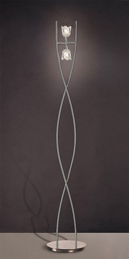 Mantra Amel Floor Lamp 2 Light G9, Polished Chrome
