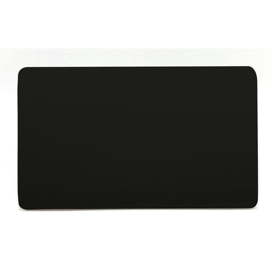 Trendi Switch Artistic Modern Glossy Decorative Screwless Standard Double Wall Blanking Plate for Electrical Sockets, Outlet with Screws in Piano Black - ART-2BLKBK