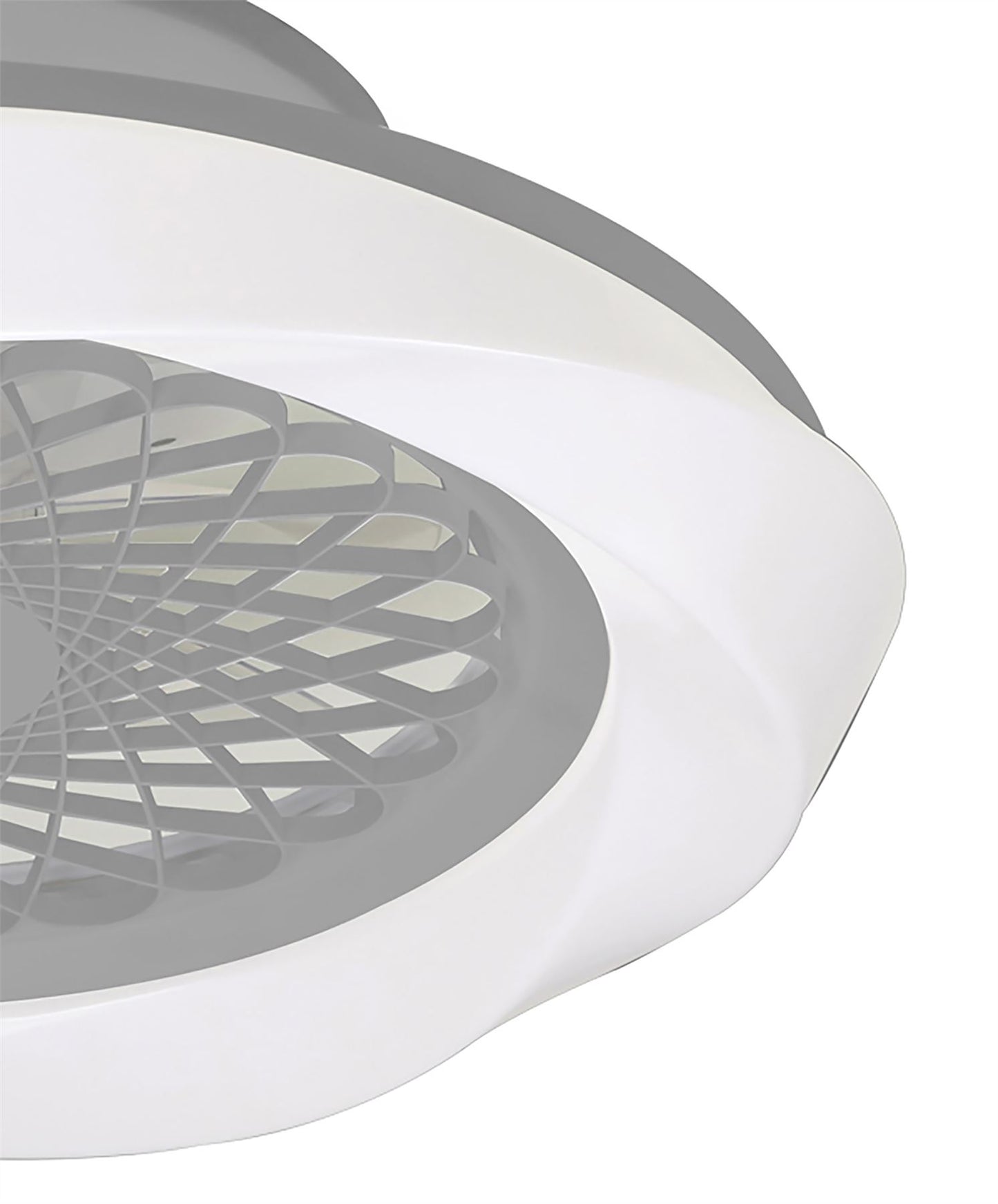 Boreal 62cm 70W LED Dimmable Ceiling Light With Built-In 35W DC Reversible Fan, Silver Finish C/W Remote Control, 4200lm