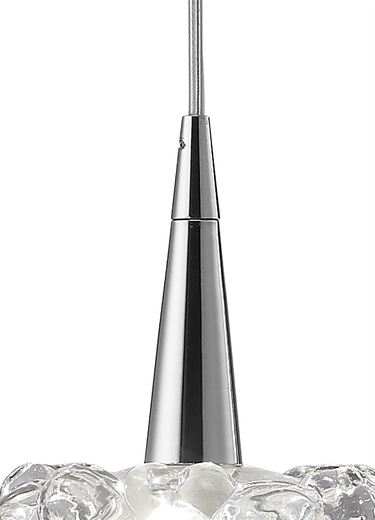 Mantra M3920 O2 Linear Pendant 4 Light G9 Line, Polished Chrome