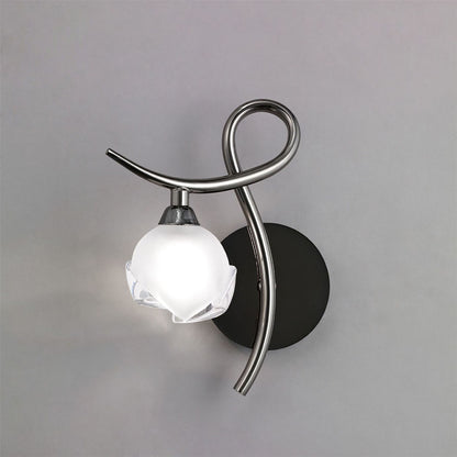 Mantra Fragma Wall Light Left Switched 1 Light G9, Black Chrome