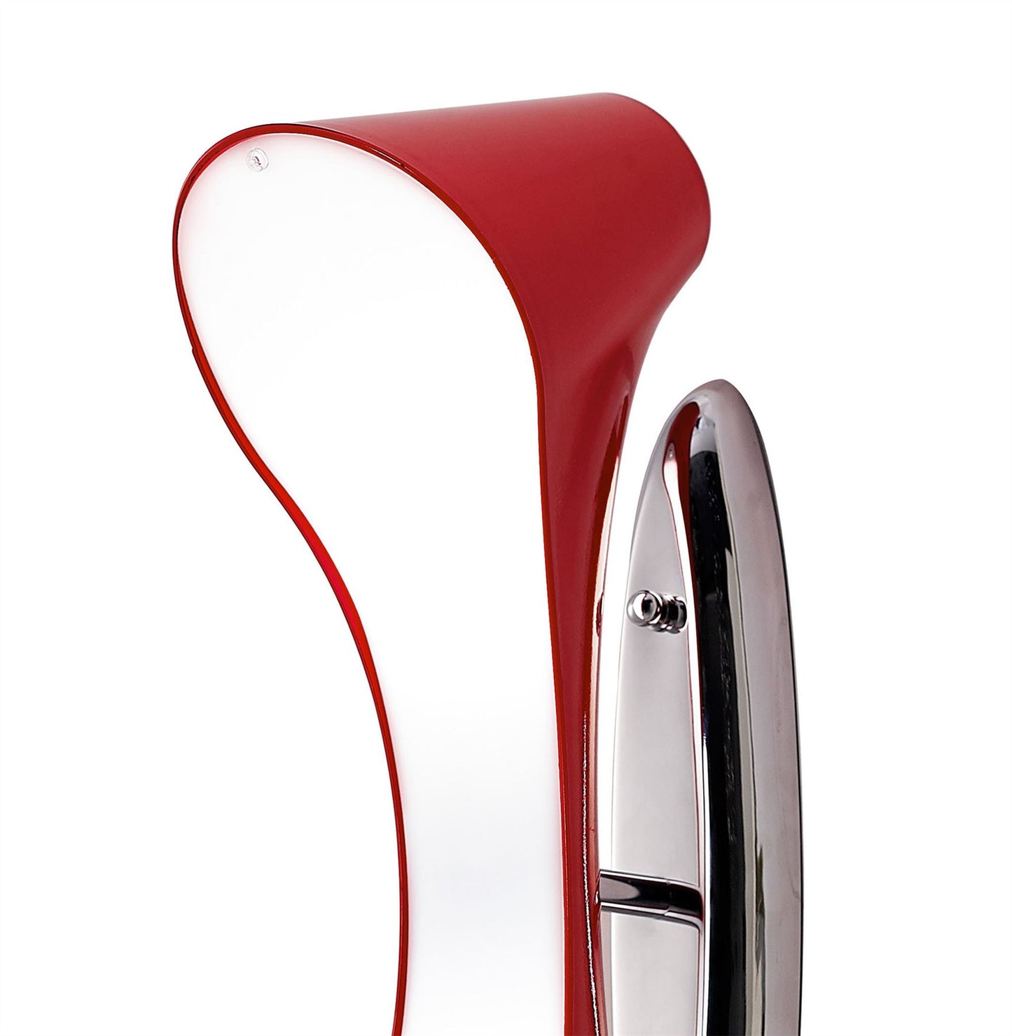 Mantra M1564 Ora Wall Light 2 Light E27, Gloss Red/White Acrylic/Polished Chrome