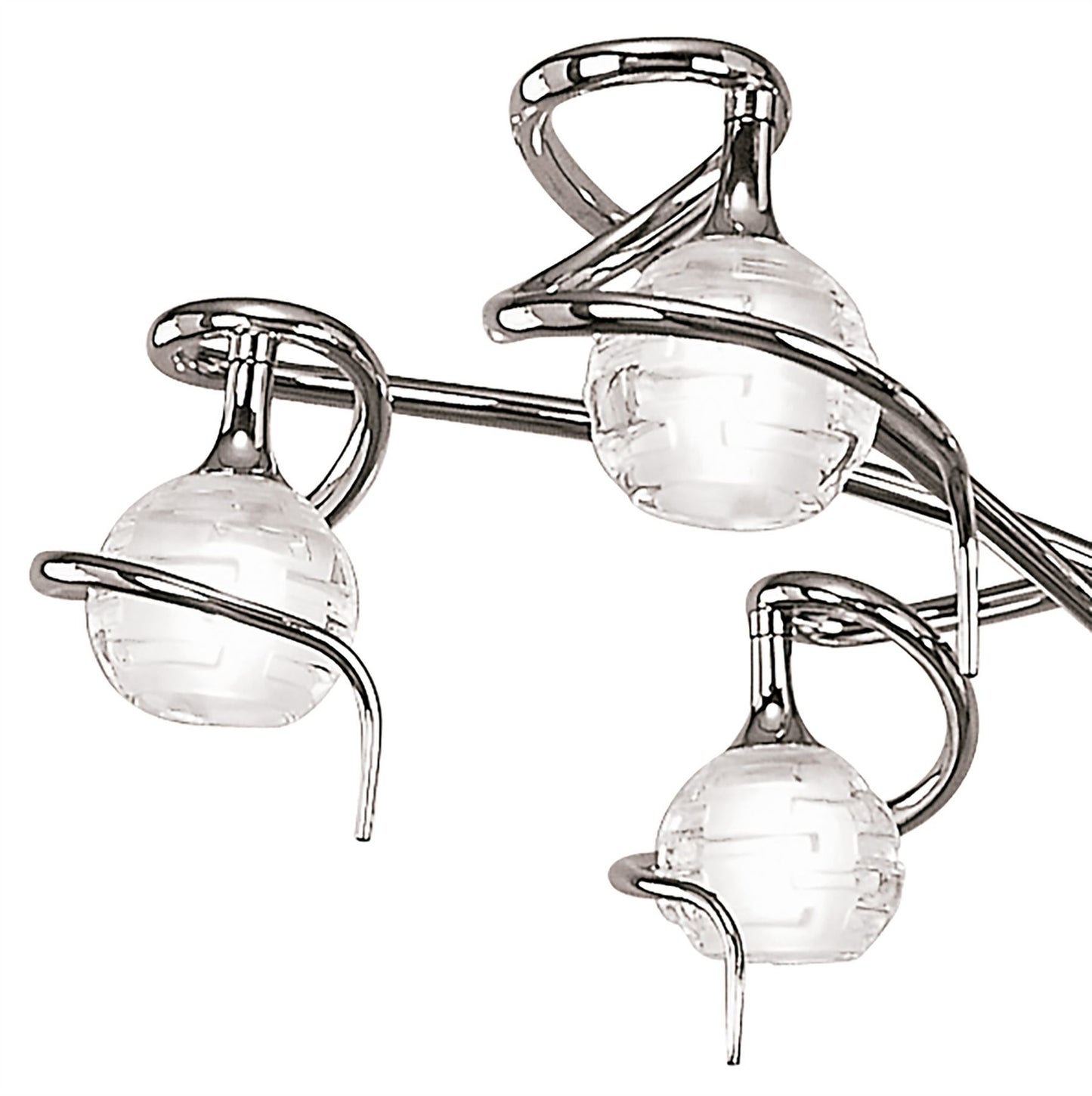 Mantra M0079 Dali Telescopic Pendant Semi Flush Convertible 6 Light G9, Polished Chrome