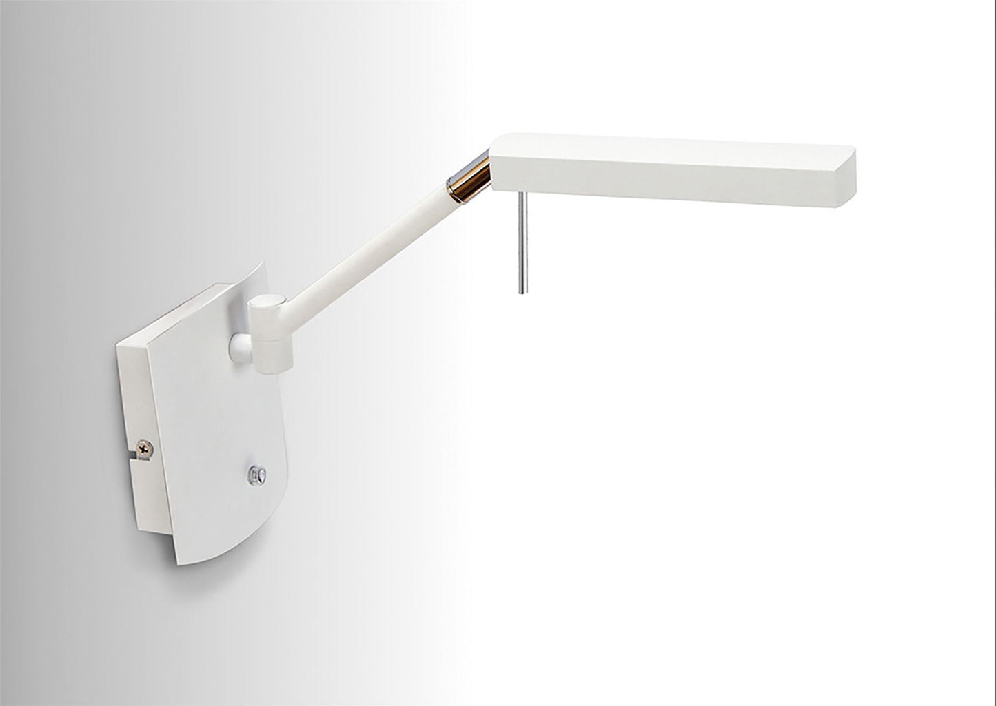 Mantra M4954 Phuket Wall Light 1 Light 7W LED 3000K, 600lm, Matt White/Polished Chrome, 3yrs Warranty